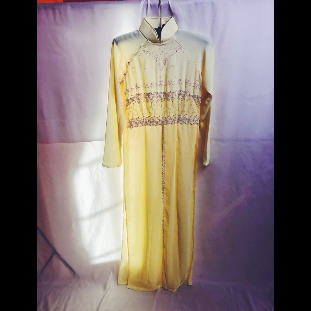 Beautiful shear yellow dress